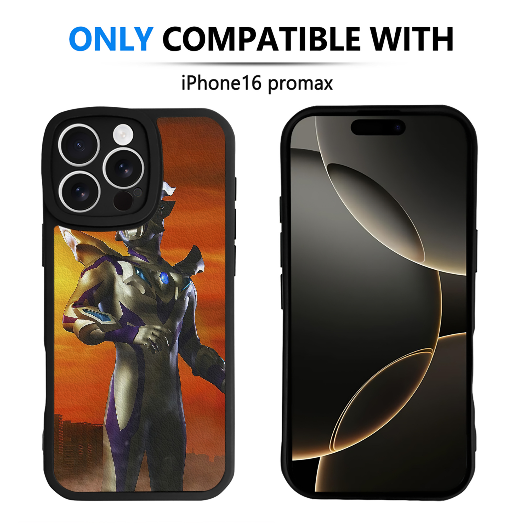 （画像用） ウルトラマン Ultraman 【iPhone 16シリーズ対応】シリコンスマホケース（レザー調） 材質：シリコン